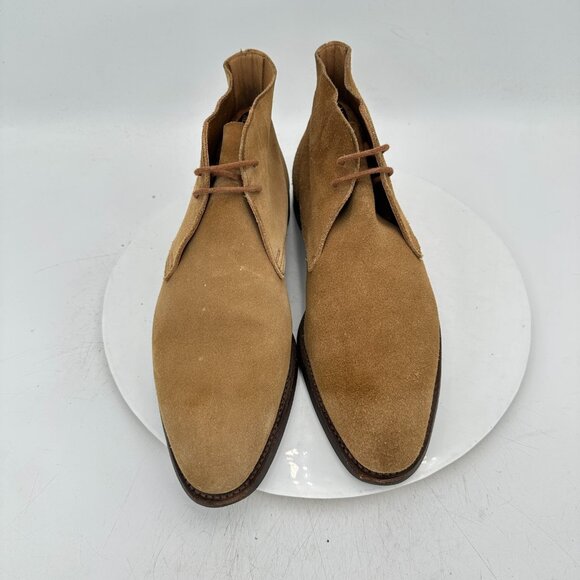 Crockett & Jones Hayle Men UK 7.5E US 8.5 Light Brown Suede Ankle Chukka Boot - Picture 4 of 13